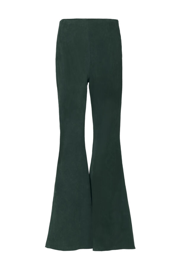 DIJÁGO LEATHER FLARE TROUSERS - Image 2